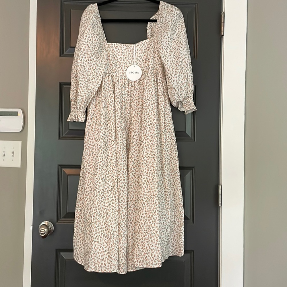 Storia puff sleeve dress floral
